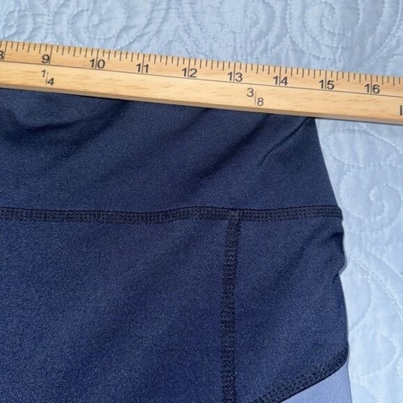 Womens Color Block Active Leggings 1X Polyester Spandex - Picture 7 of 8